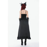 Dark in Love Black Lace Court Lace-Up Camisole