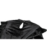 Dark in Love Gothic Velvet Lace High-Neck Top