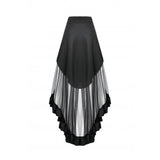 Dark in Love Belladonna Mesh Buckled Goth Skirt in Black