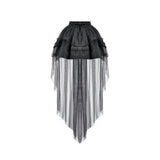 Dark in Love Gothic Tailed Sheer Mesh Petticoat Skirt