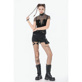 Dark in Love Punk Metal Utility Shorts