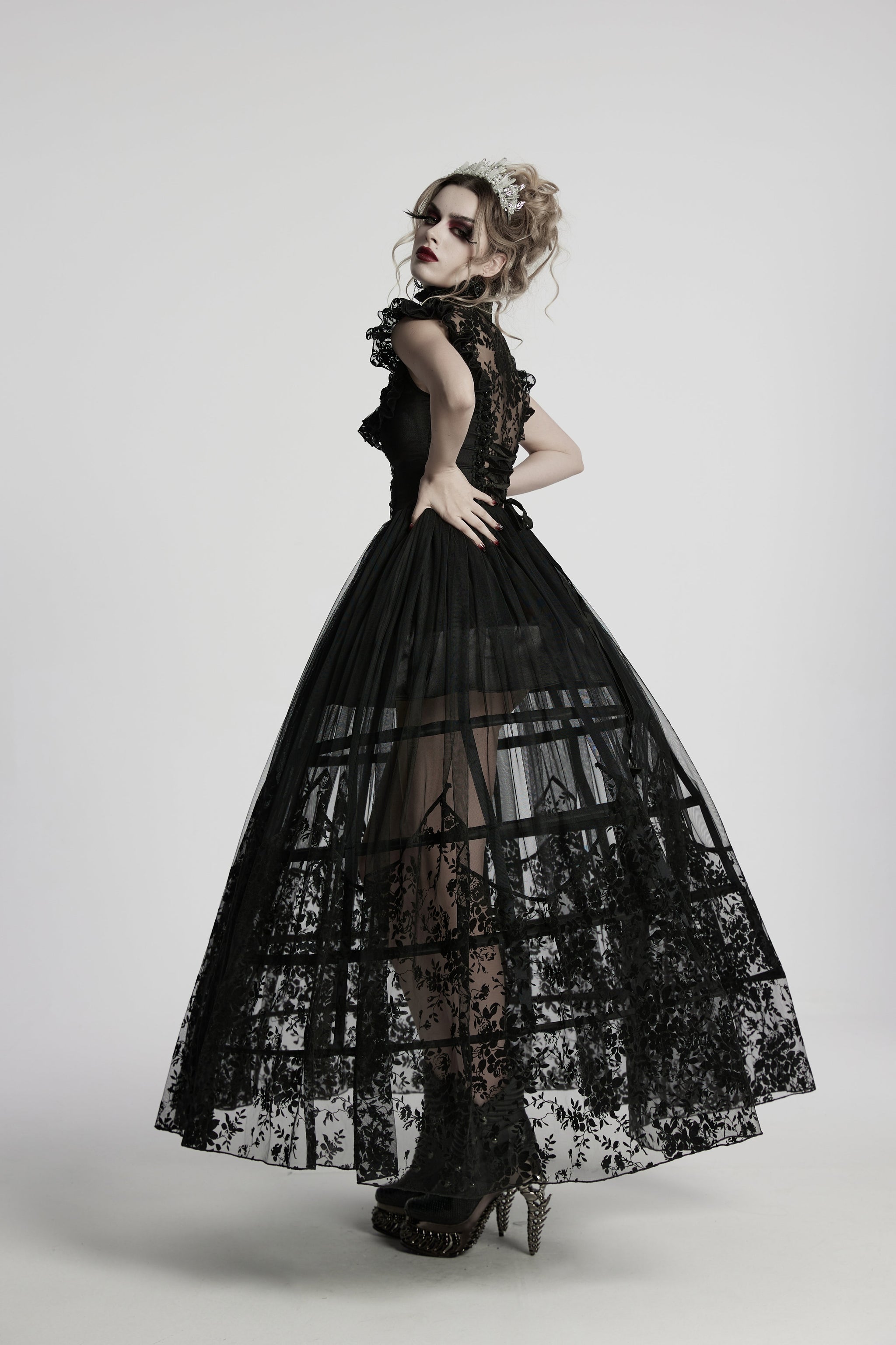 Punk Rave Seraphina Goth Flying Sleeve Dress
