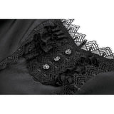 Dark in Love Gothic Lace Square-Neck Puff Sleeve Dress