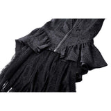 Dark in Love Felicity Gothic Lacey Zip Up Tailcoat Shirt