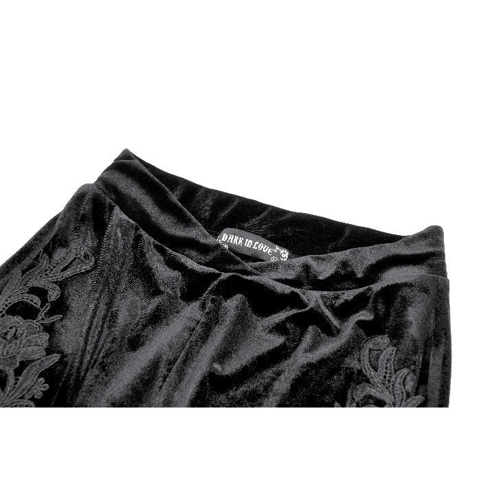 Dark in Love Erzebeth Velvet Lace Flare Trousers