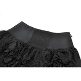 Dark in Love Punk Eyelet Lace Layered Mini Skirt