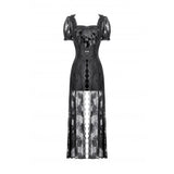 Dark in Love Morwenna Lace Gothic Maxi Dress in Black