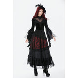 Dark in Love Gothic Velvet Lace High-Neck Top