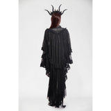 Dark in Love Zuri Vintage Lace Cape with Flowing Sleeves