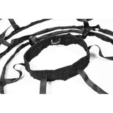 Dark in Love Gothic Hoop Cage Skirt with Lace Trim in Black