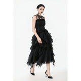 Dark in Love Selene Ruffled Floral Jacquard Corset Top