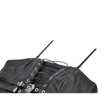 Dark in Love Ravena Buckled Faux Leather Corset Top