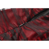 Dark in Love Lilith Red & Black Mesh Panel Goth Gown