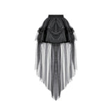 Dark in Love Gothic Tailed Sheer Mesh Petticoat Skirt