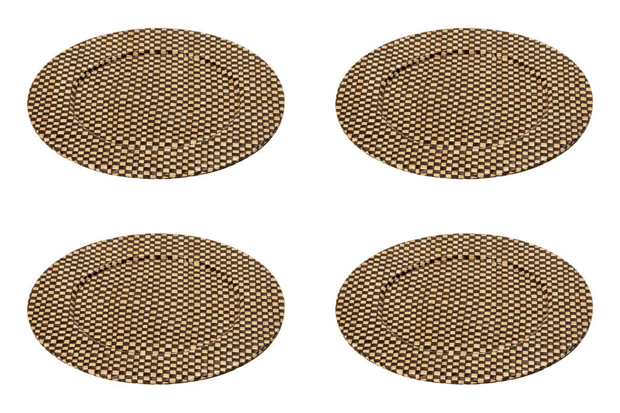 Black and Natural Charger Plate | Pandanus