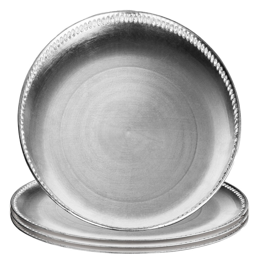 Silver Decorative Charger Plate | Radiance
