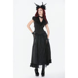 Dark in Love Courtly Cross Gem Gothic Blouse