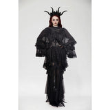 Dark in Love Zuri Vintage Lace Cape with Flowing Sleeves