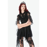 Dark in Love Morwenna Gothic Lace Ruffle Capelet