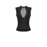 Dark in Love Punk Coffin Mesh Panel Top