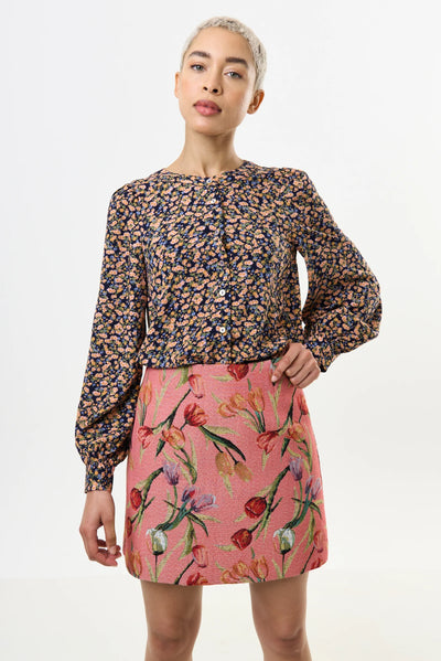 Aubin Tulip Jacquard A-line Mini Skirt - Pink