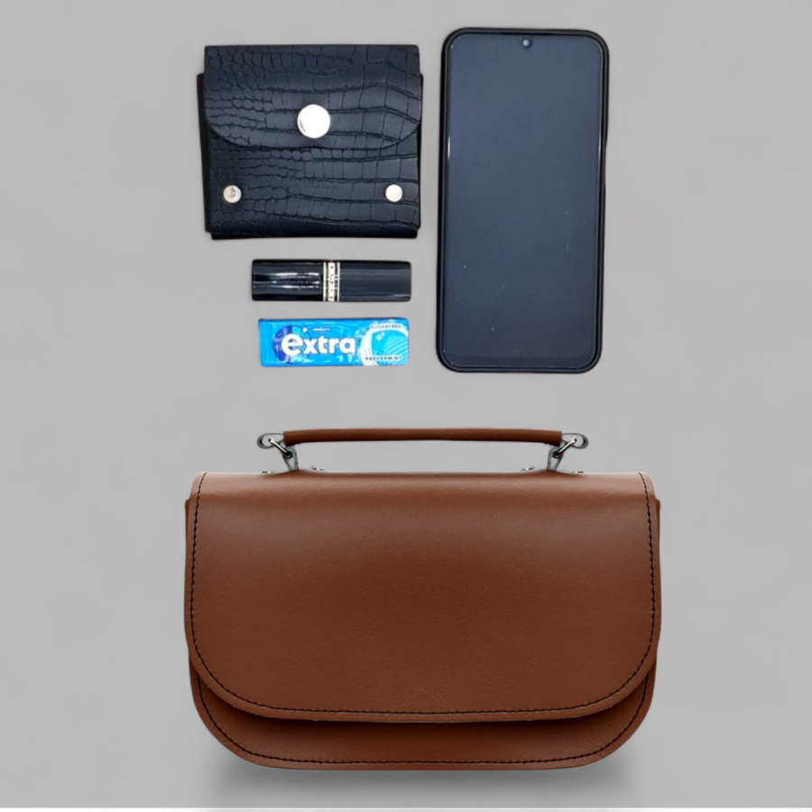 Aura Handmade Leather Bag - Chestnut