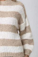 Beige Boucle Wool Blend Jumper