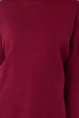 Wine High Neck Jumper