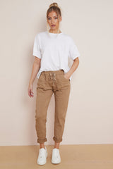 Camel Magic Drawstring Trousers