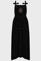 Killstar Ascended Velvet Maxi Pinafore Dress