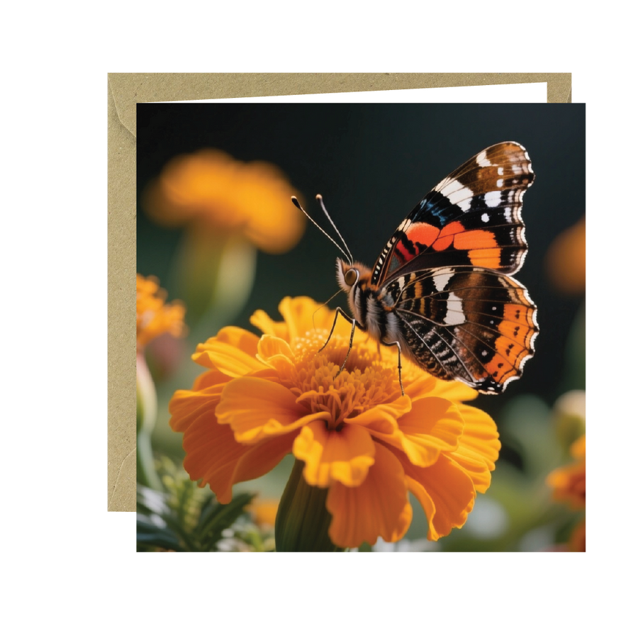 Buglife Red Admiral Butterfly Photographic Greeting Card