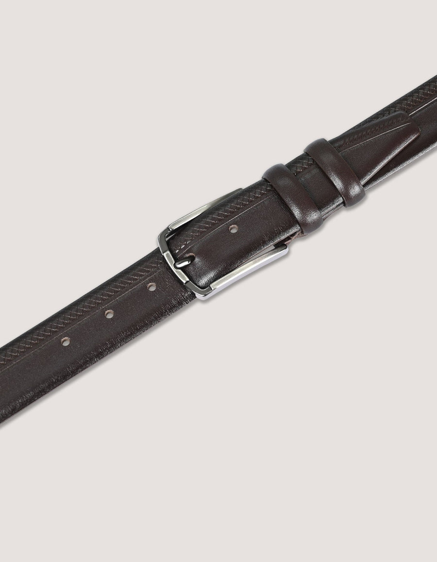 Dark Brown Textured Chino Belt