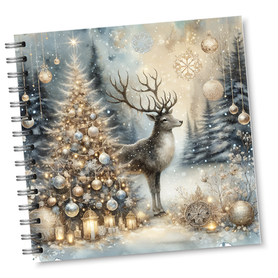 Blue Reindeer Square Notebook