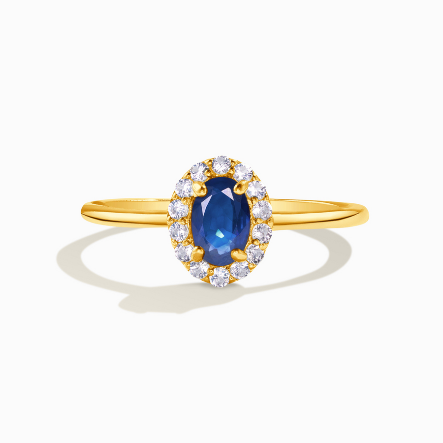 Blue Sapphire Ring in 18k Gold Vermeil