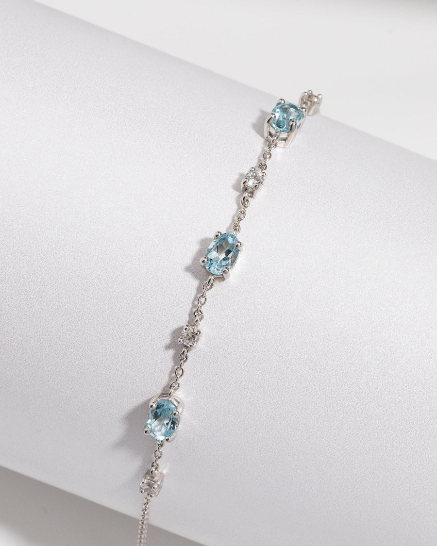 Complete Set - Blue Topaz Jewellery Set in Sterling Silver