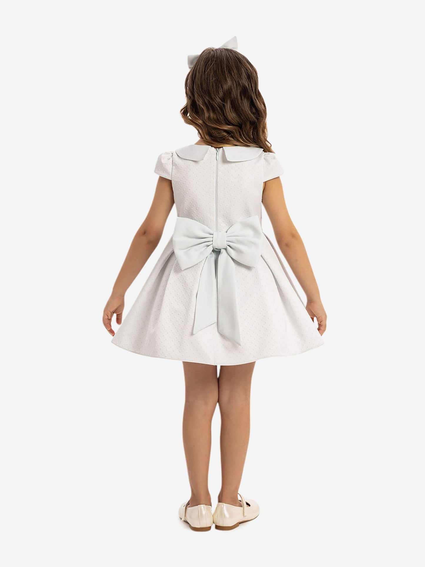 Dress & Fleur Baby Girls Dress with Headband in Blue
