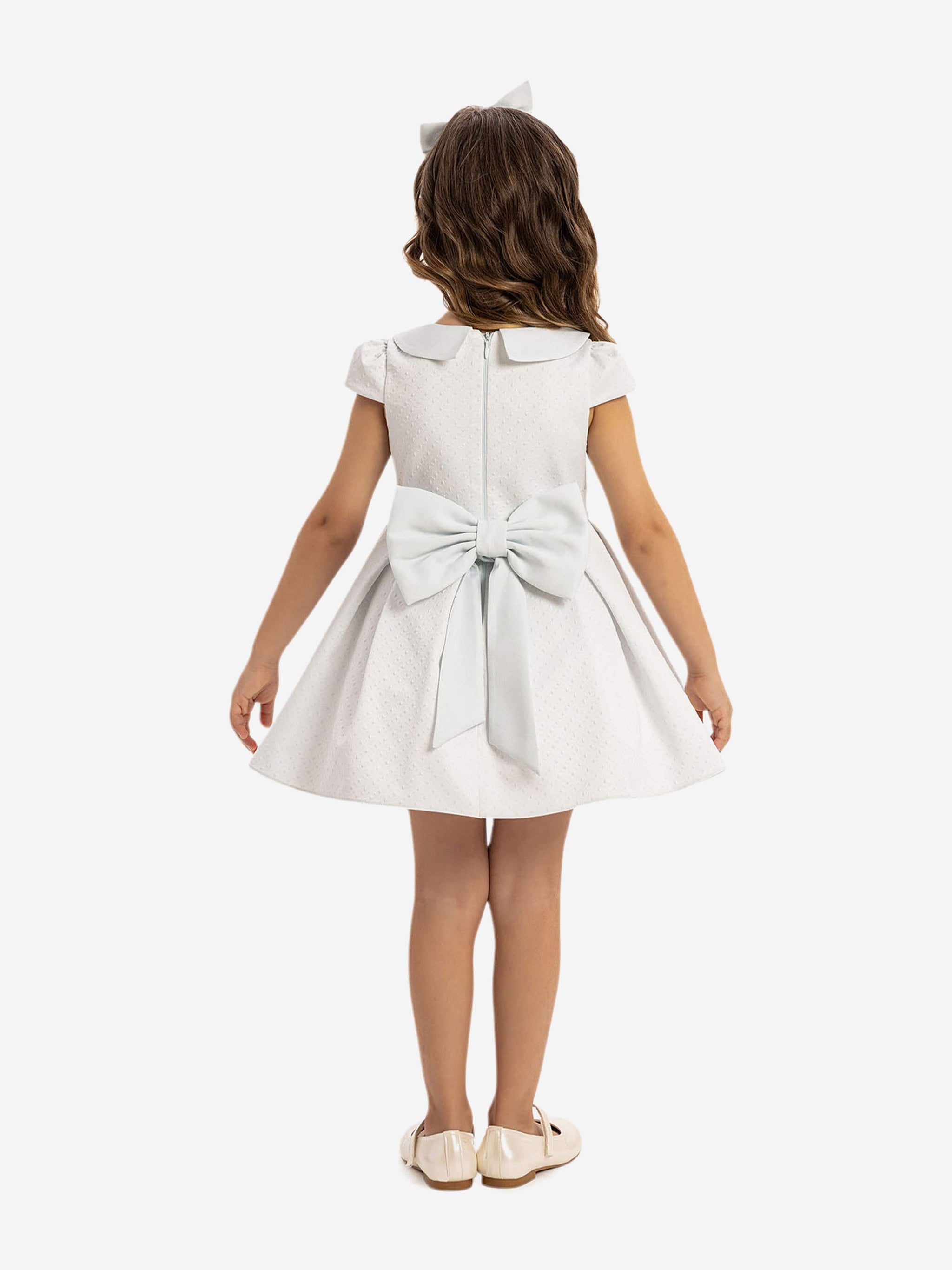Dress & Fleur Baby Girls Dress with Headband in Blue