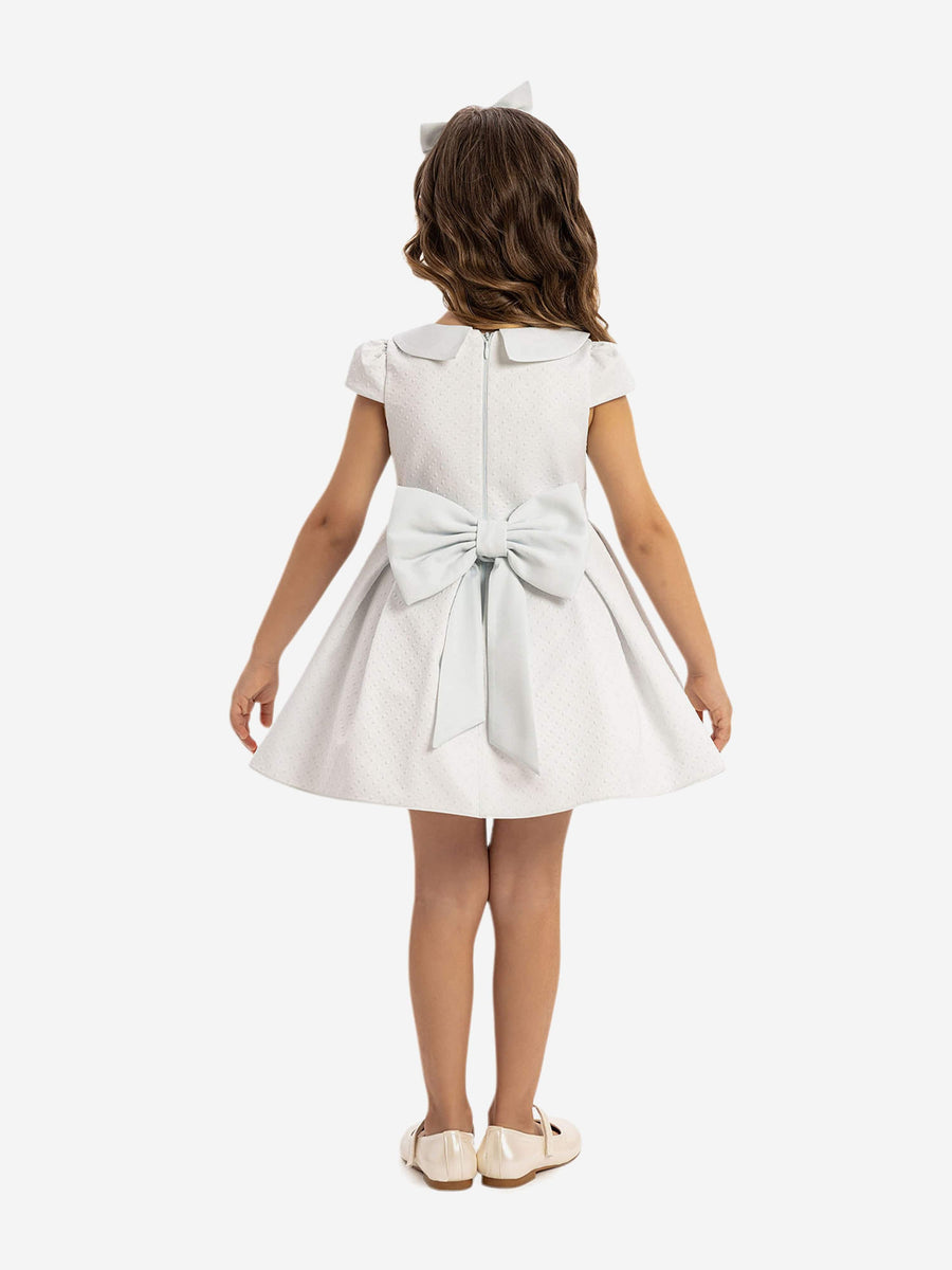 Dress & Fleur Baby Girls Dress with Headband in Blue