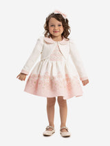Dress & Fleur Baby Girls Dress with Bolero and Headband in Pink