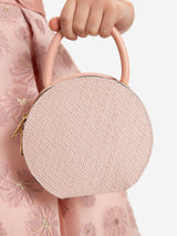 Dress & Fleur Girls Stylish Dress with Matching Bag in Pink