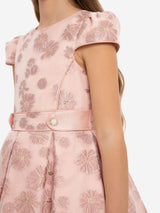 Dress & Fleur Girls Stylish Dress with Matching Bag in Pink