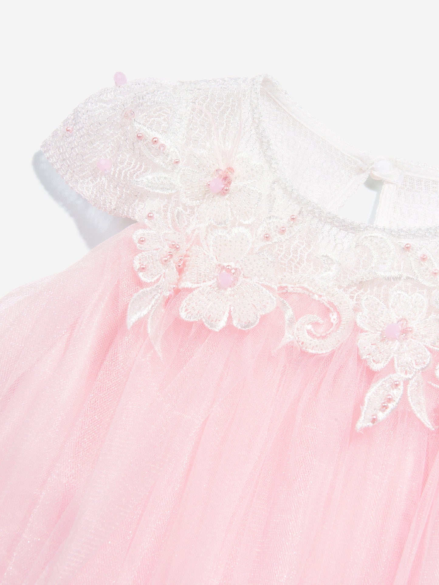 Dress & Fleur Girls Flower Occasion Dress with Headband in Pink