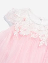Dress & Fleur Girls Flower Occasion Dress with Headband in Pink