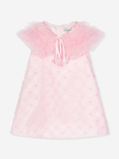 Dress & Fleur Girls Occasion Dress and Cape Set in Pink