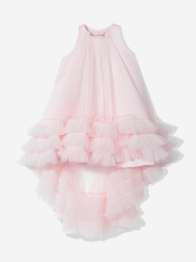 Dress & Fleur Girls Occasion Dress and Cape Set in Pink