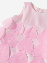 Dress & Fleur Girls Heart Occasion Dress and Cape Set in Pink