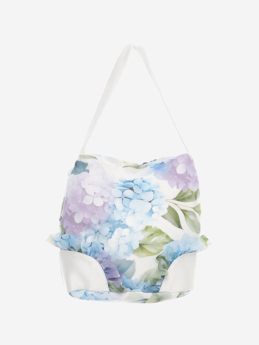 Dress & Fleur Girls Floral Occasion Dress with Bag in Blue