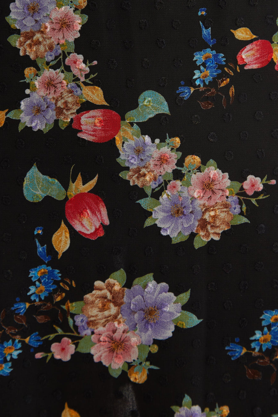 Louche Dasha Carpathian Florals Print Tiered Midi Skirt