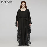 Punk Rave Plus Size Eldora Goth Bat Silhouette Dress