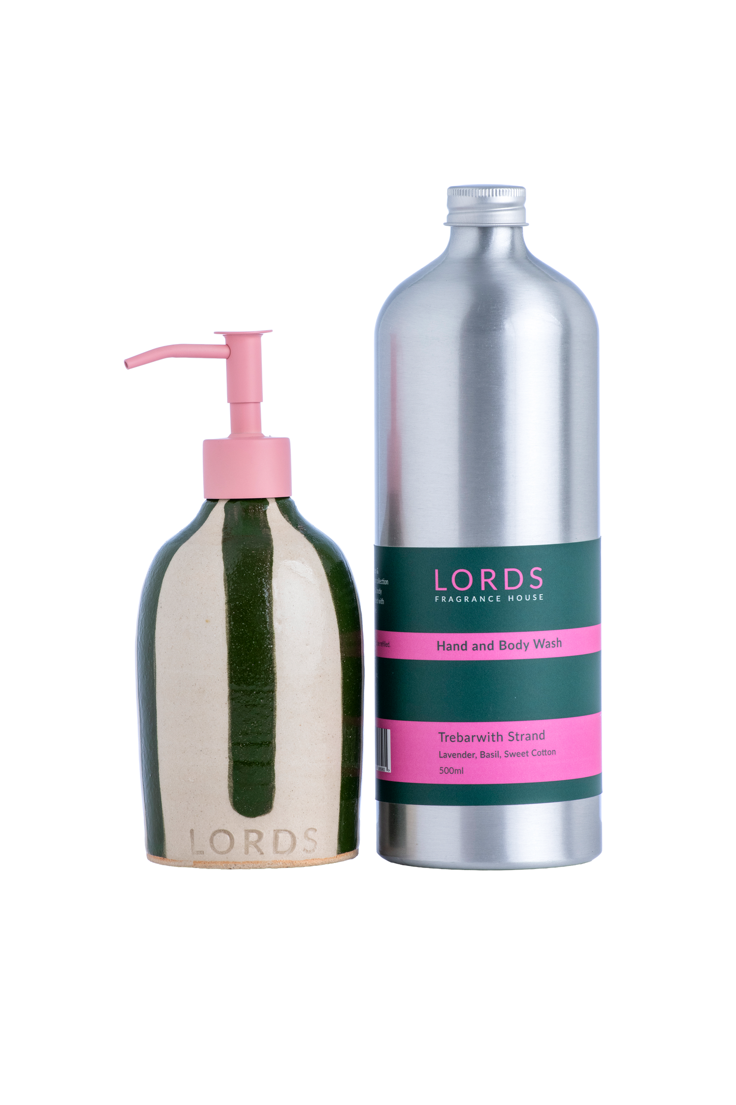 Ceramic Soap Holder & 1 Litre Refill Set